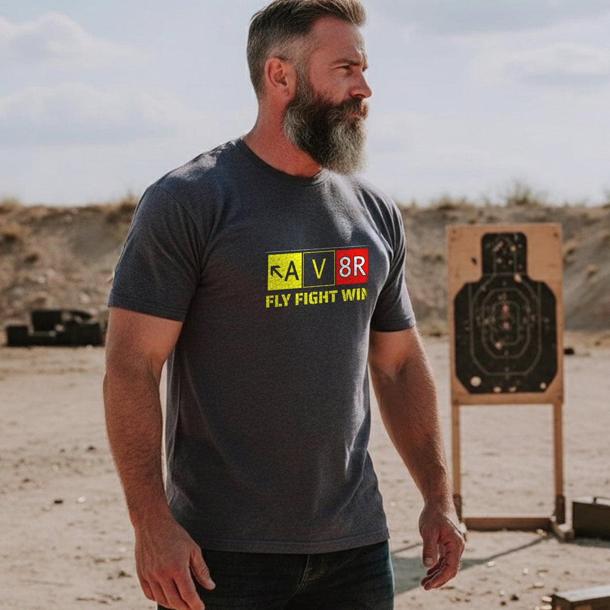 Aviation Pilot AV8R Aviator Fly Fight Win T-Shirt product image 2