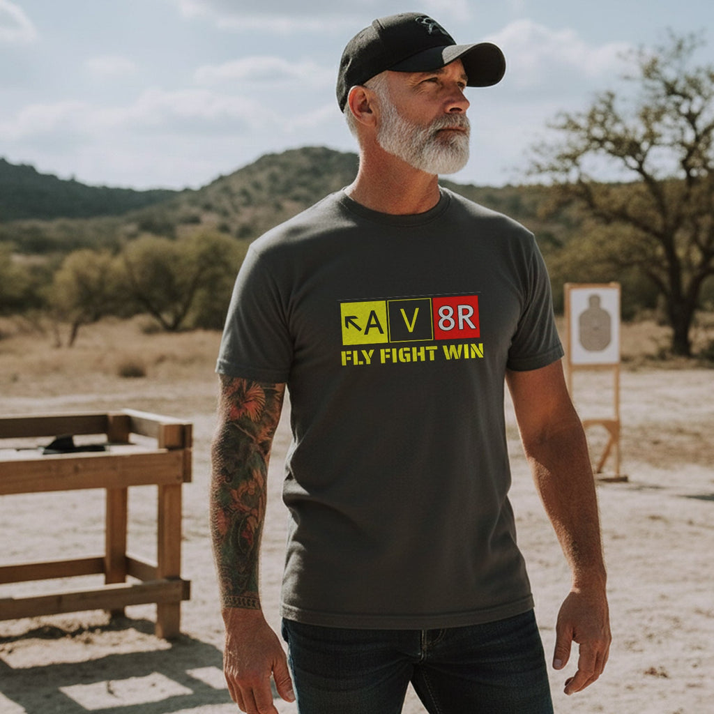 Aviation Pilot AV8R Aviator Fly Fight Win T-Shirt product image 4