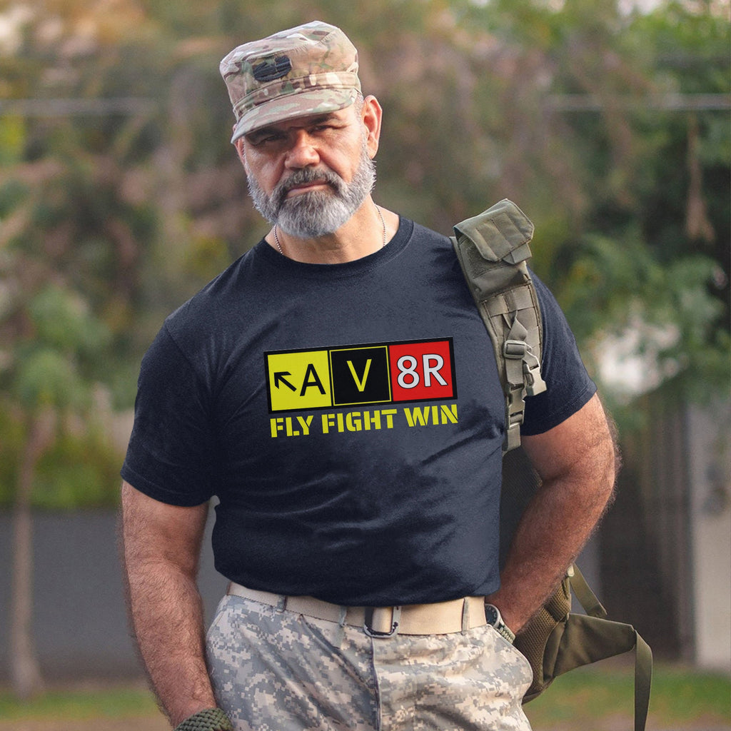 Aviation Pilot AV8R Aviator Fly Fight Win T-Shirt product image 10