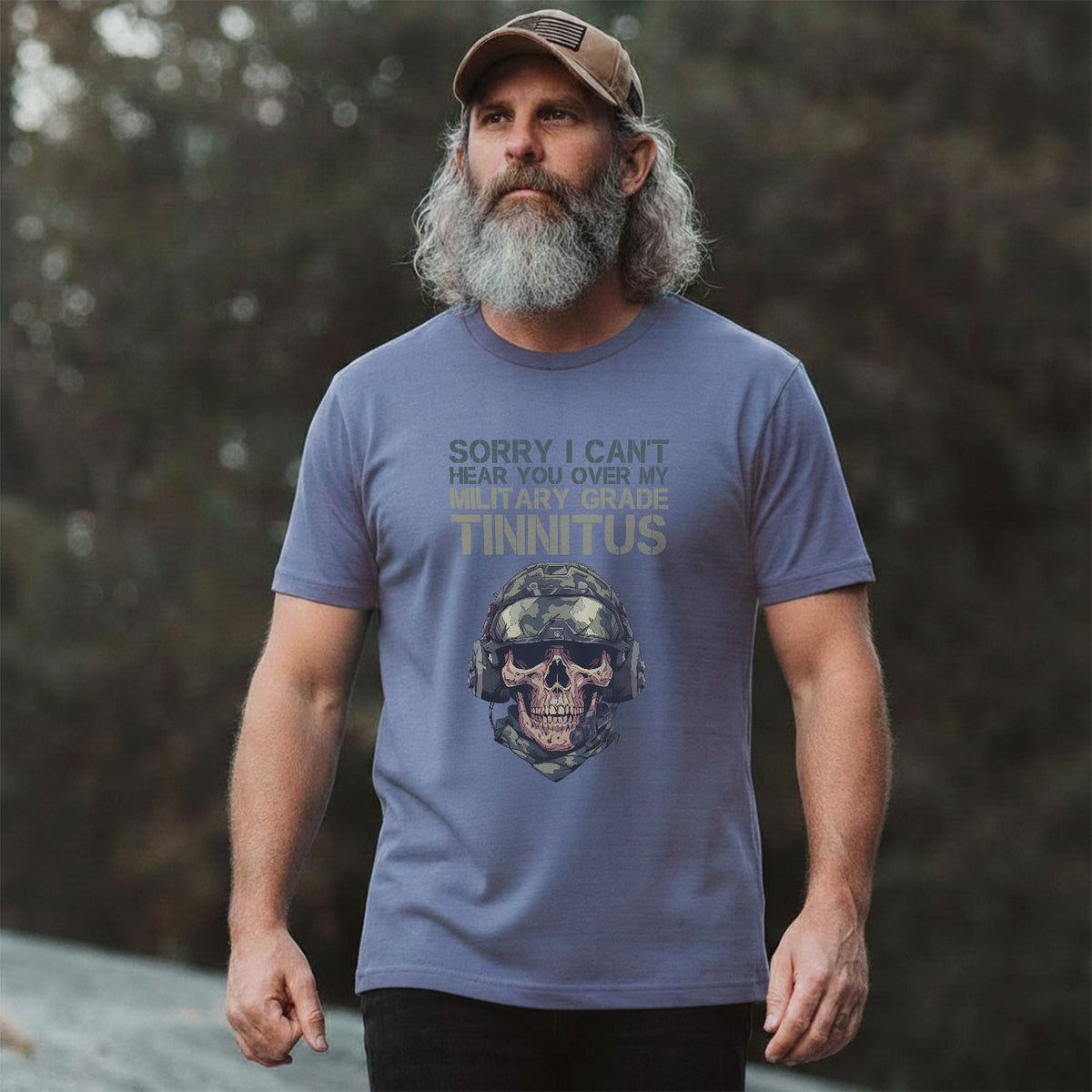 Can’t Hear You Military Tinnitus Comfort Colors T-Shirt product image 2