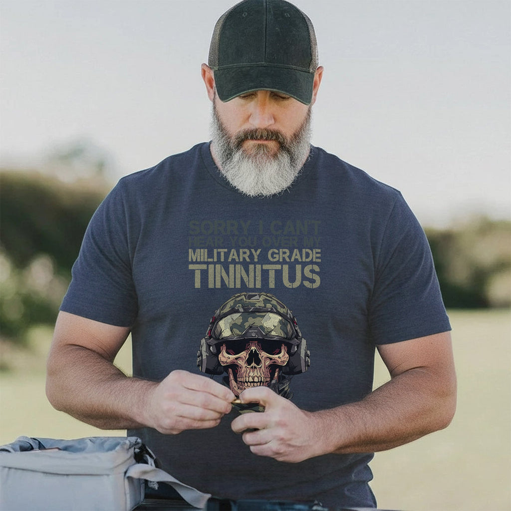 Can’t Hear You Military Tinnitus Comfort Colors T-Shirt product image 4