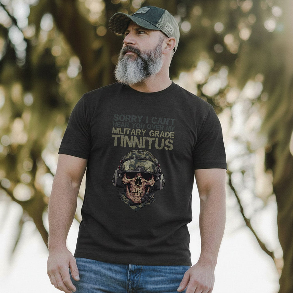 Can’t Hear You Military Tinnitus Comfort Colors T-Shirt product image 5