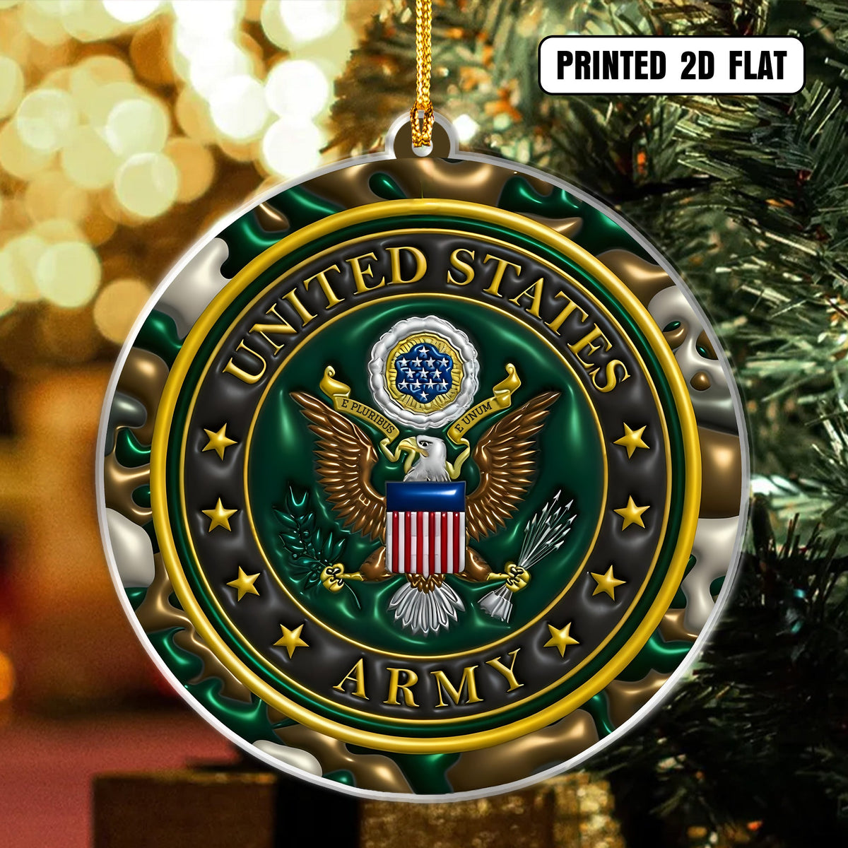 Patriotic Veteran Branch Ornament