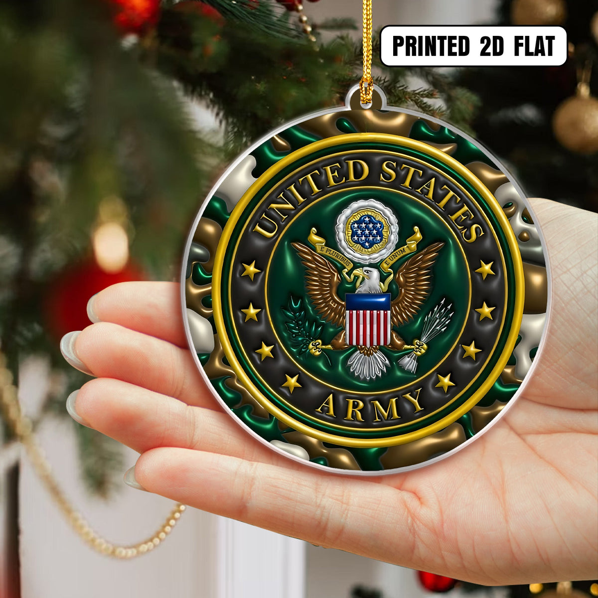 Patriotic Veteran Branch Ornament