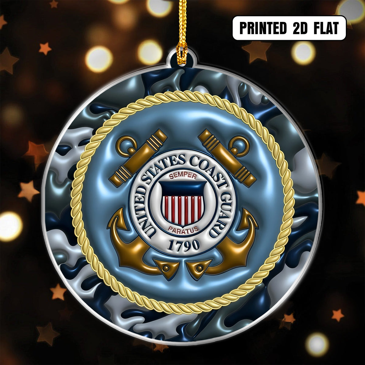 Patriotic Veteran Branch Ornament