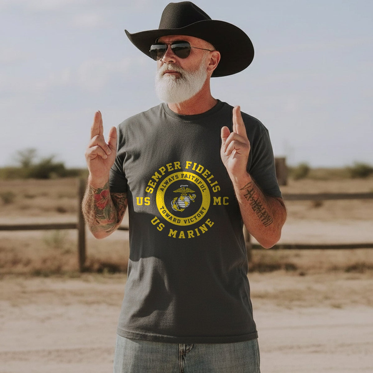 Semper Fidelis USMC Always Faithful Toward T-Shirt product image 3