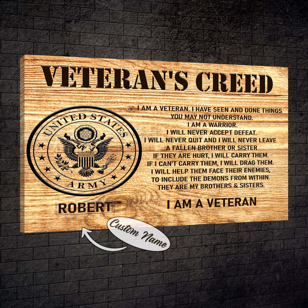US Veteran Pride Canvas