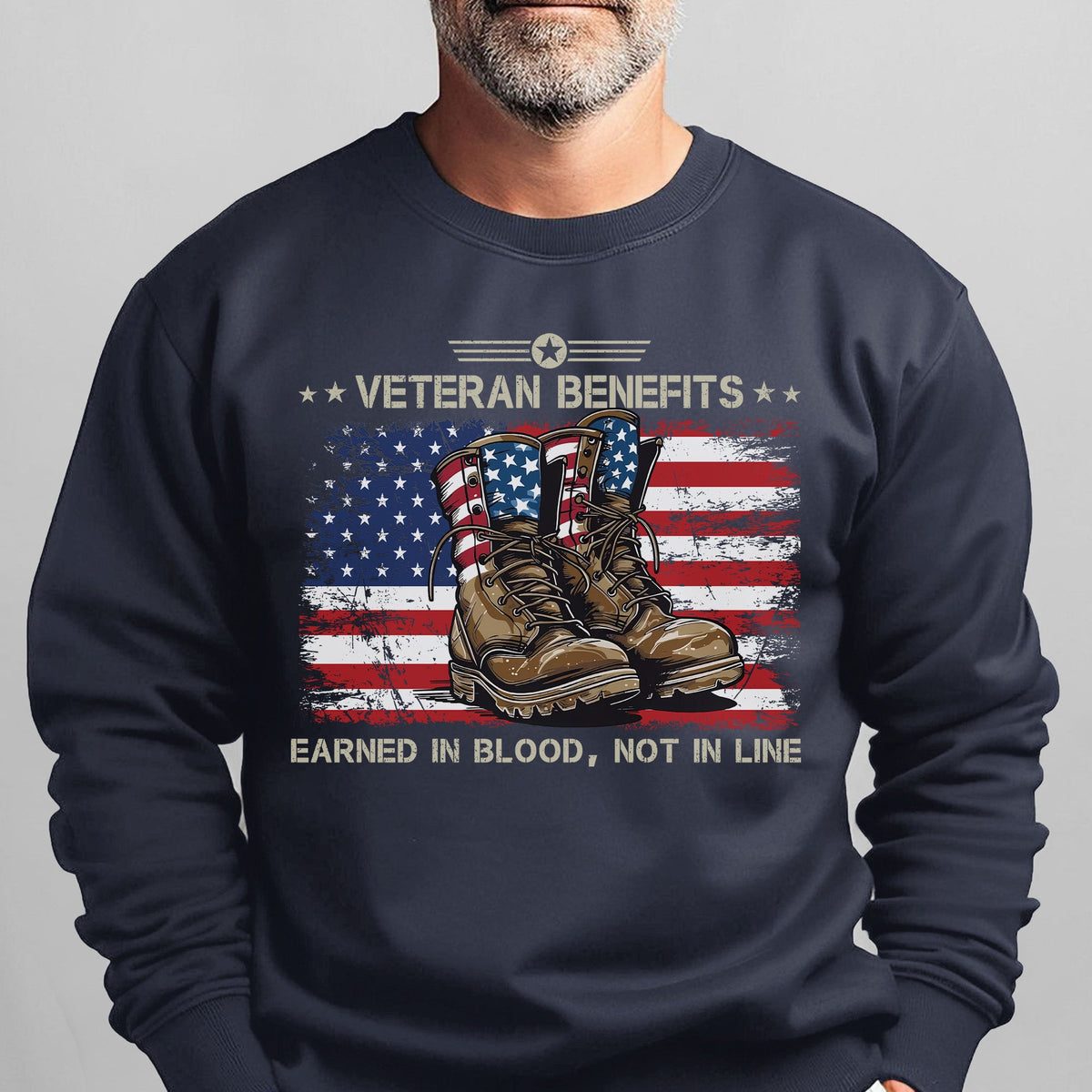 Veteran Benefits Earned in Blood Not in Line Sweatshirt product image 8