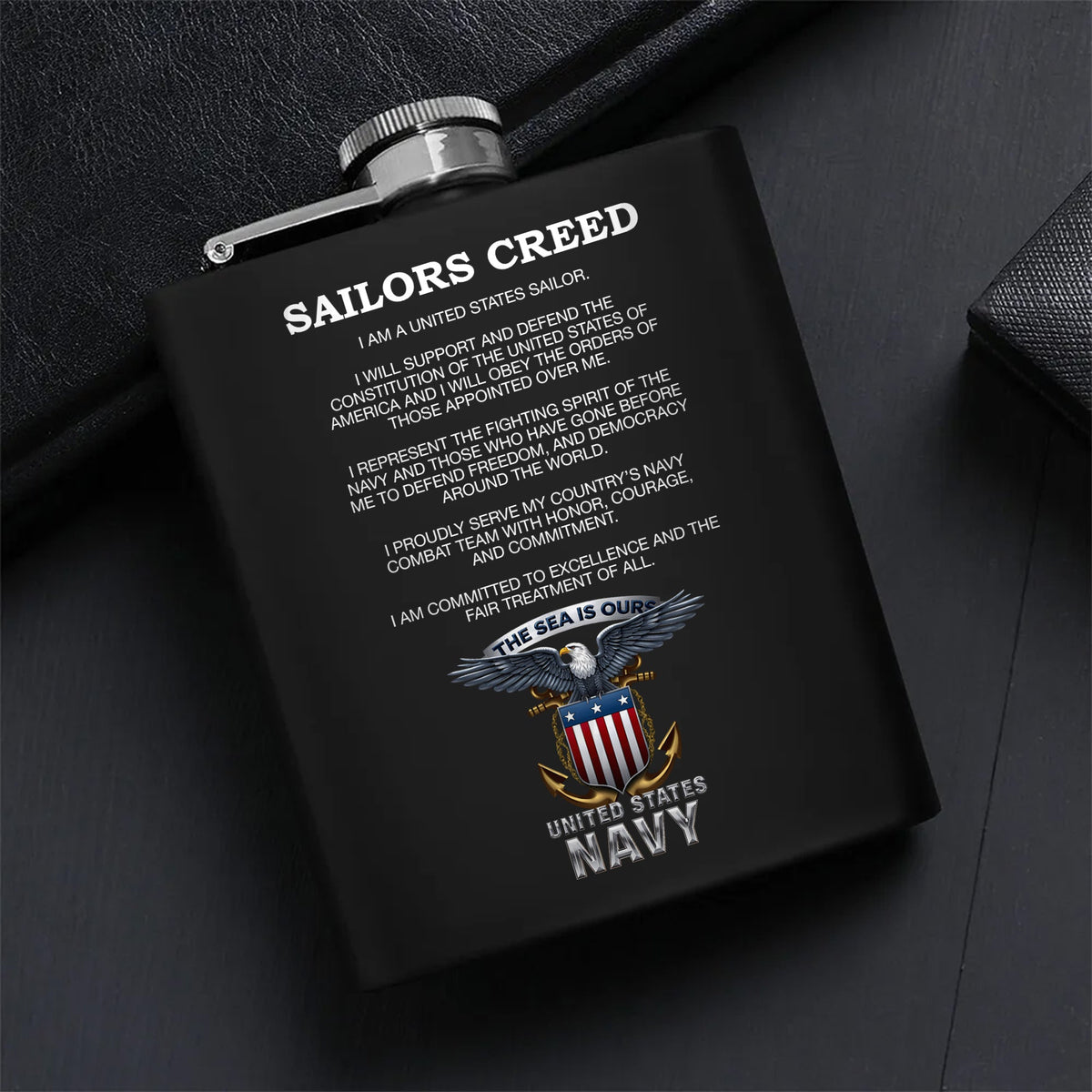 Sailor's Creed US Navy Hip Flask Set