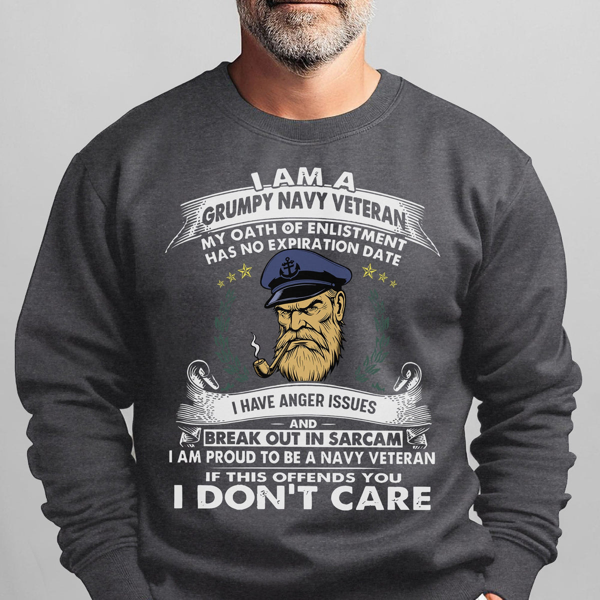I'm a Grumpy Old Navy Veteran I Have Sweatshirt product image 7