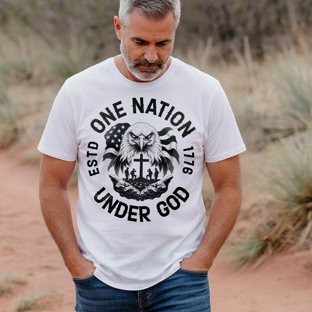 One Nation Under God with Eagle Jesus T-Shirt product image 2