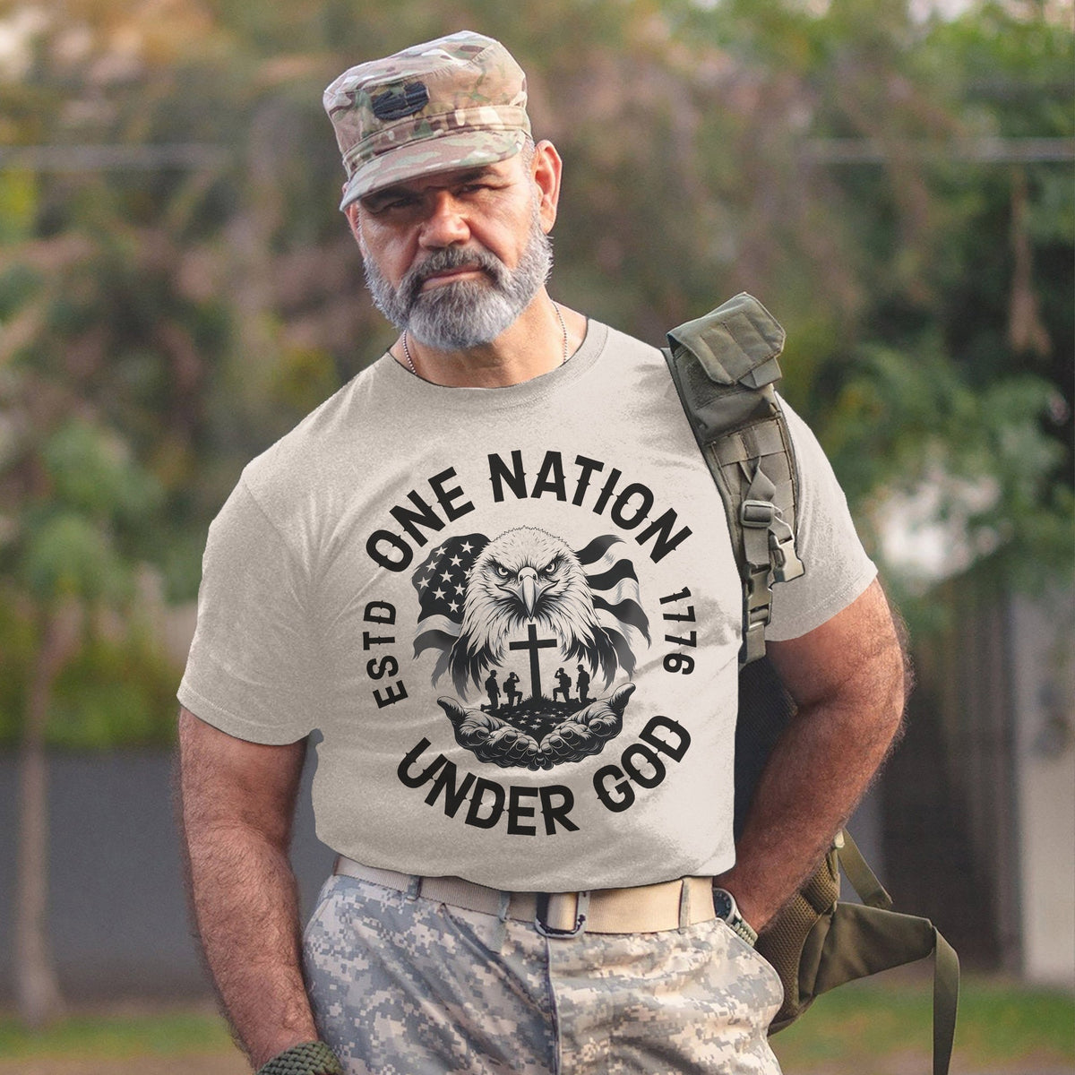 One Nation Under God with Eagle Jesus T-Shirt product image 7