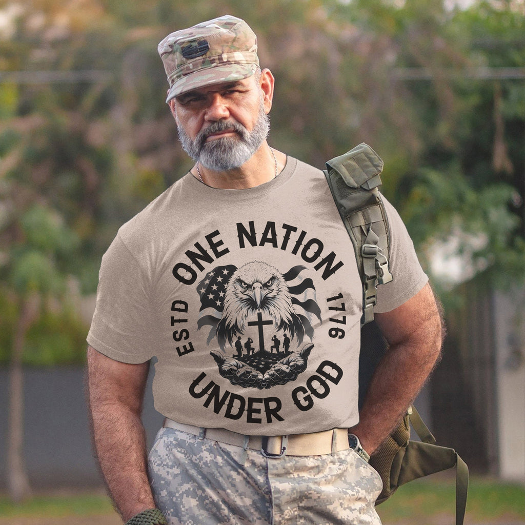 One Nation Under God with Eagle Jesus T-Shirt product image 6