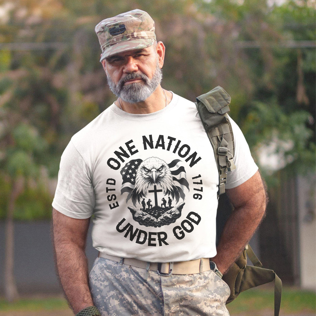 One Nation Under God with Eagle Jesus T-Shirt product image 8