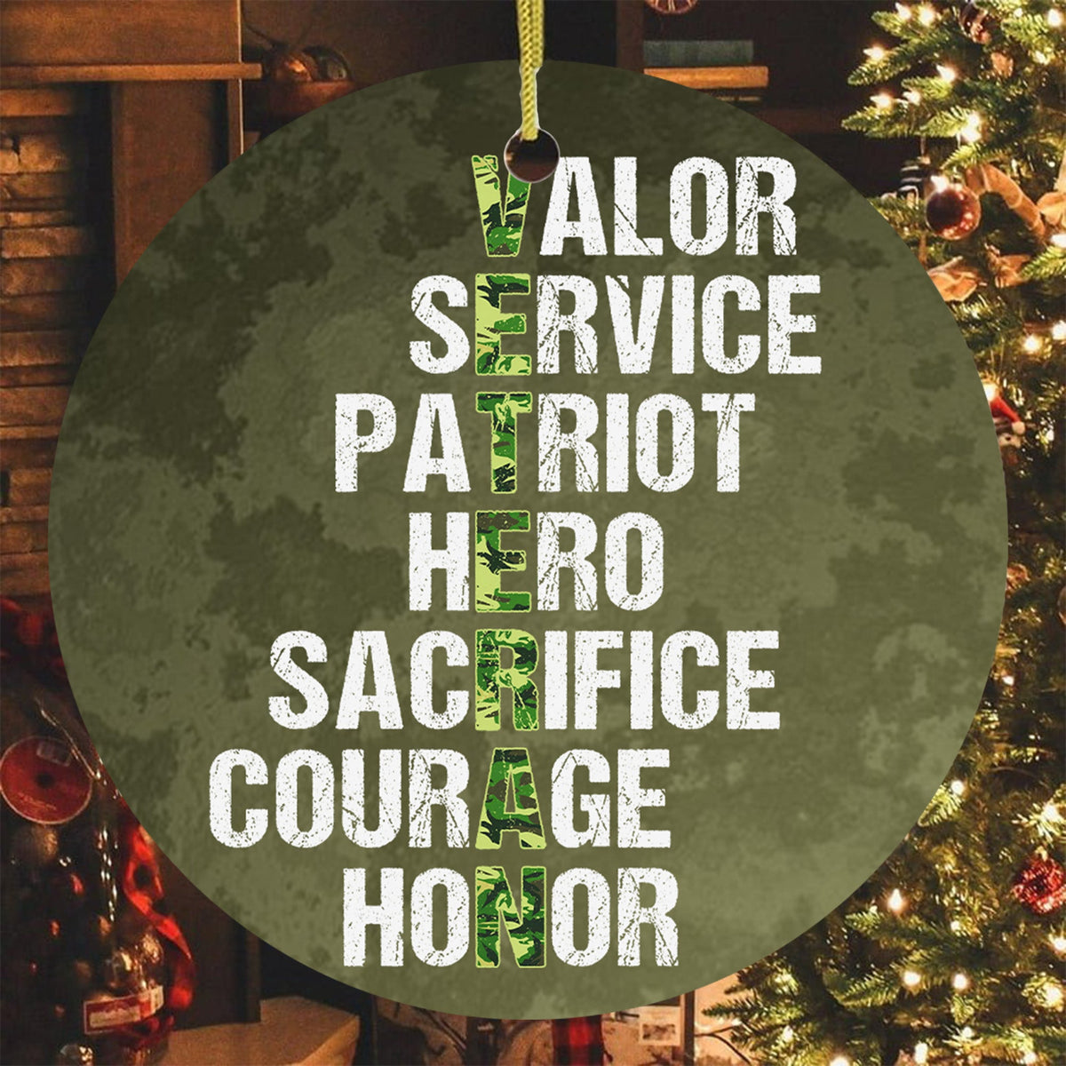 Veteran Pride Tribute Ornament