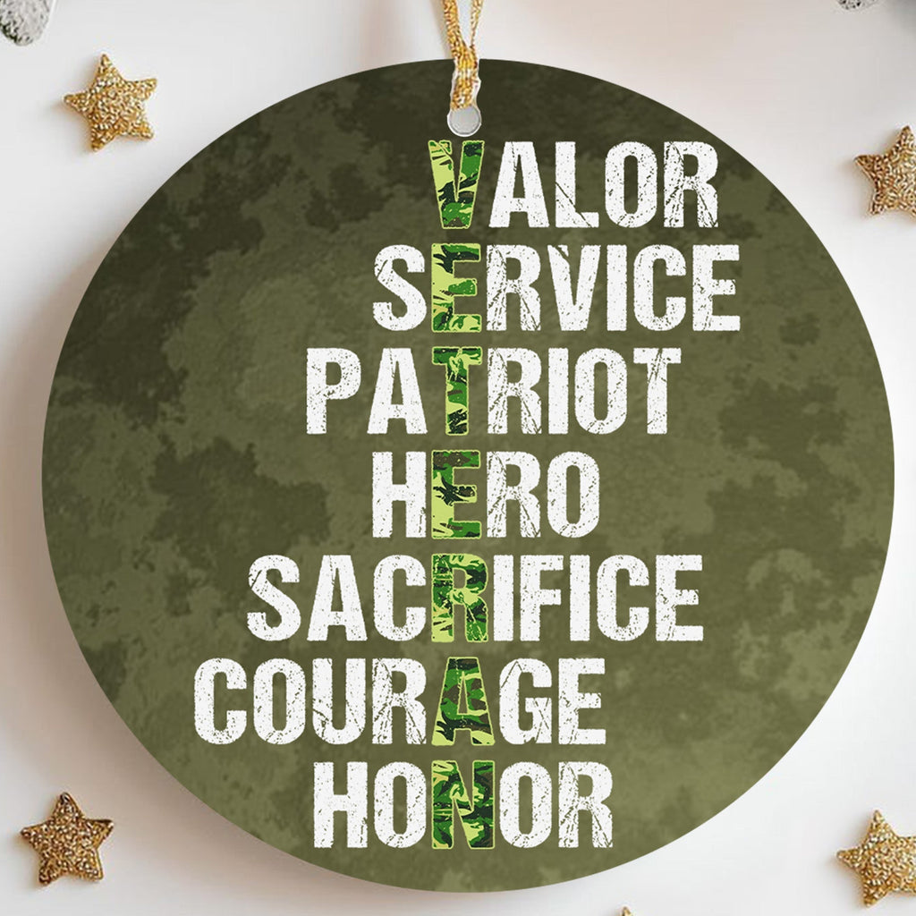 Veteran Pride Tribute Ornament
