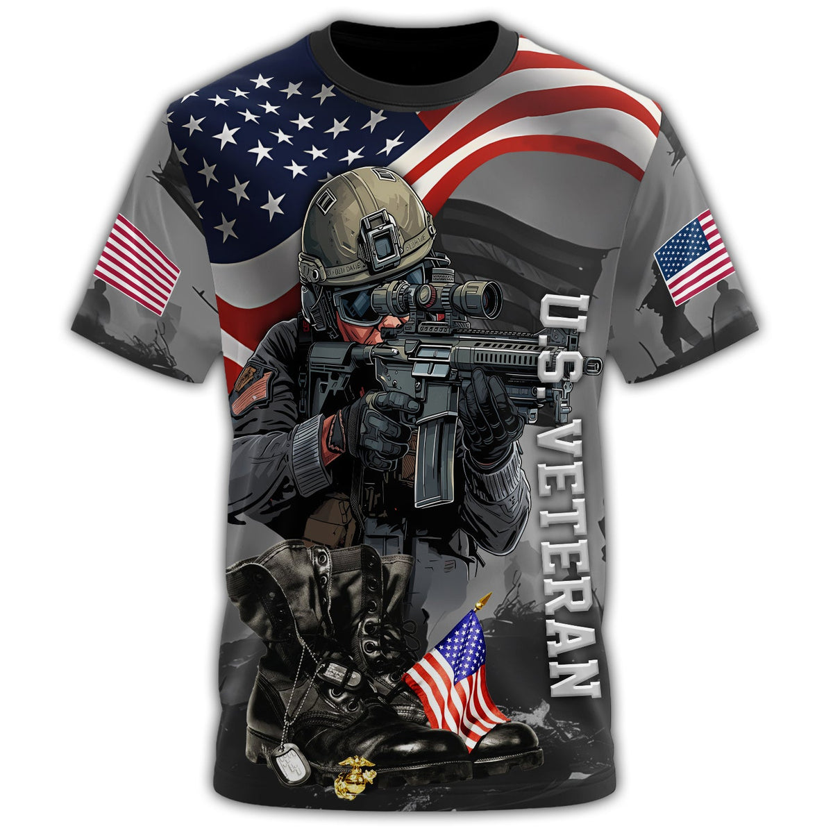 U.S. Sniper I’m Old Doesn’t All-over Print T-Shirt product image 2
