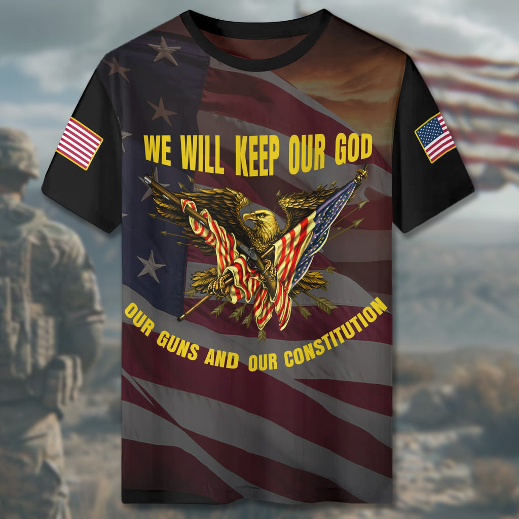 We Will Keep Our God Guns All-over Print T-Shirt product image 4