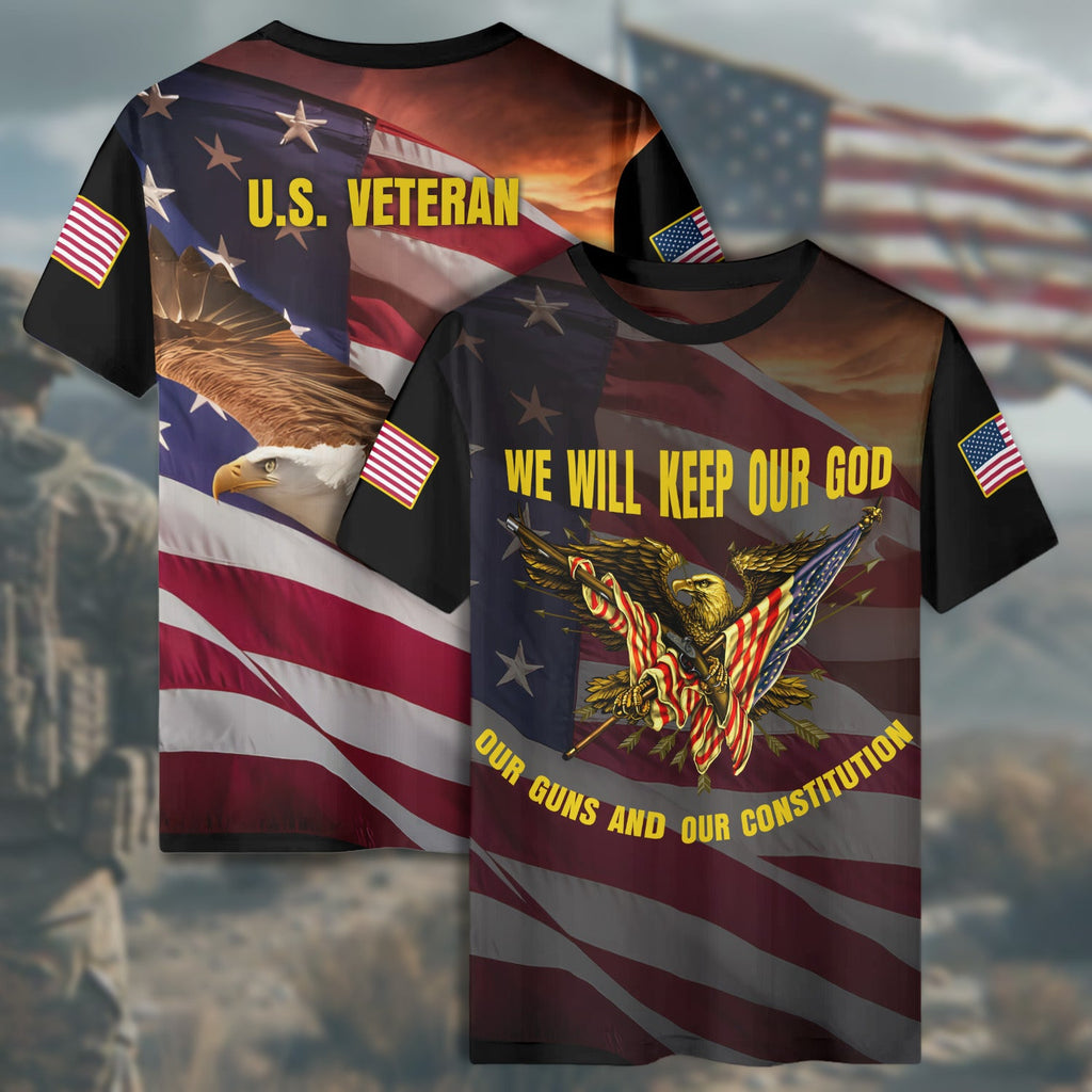 We Will Keep Our God Guns All-over Print T-Shirt product image 6