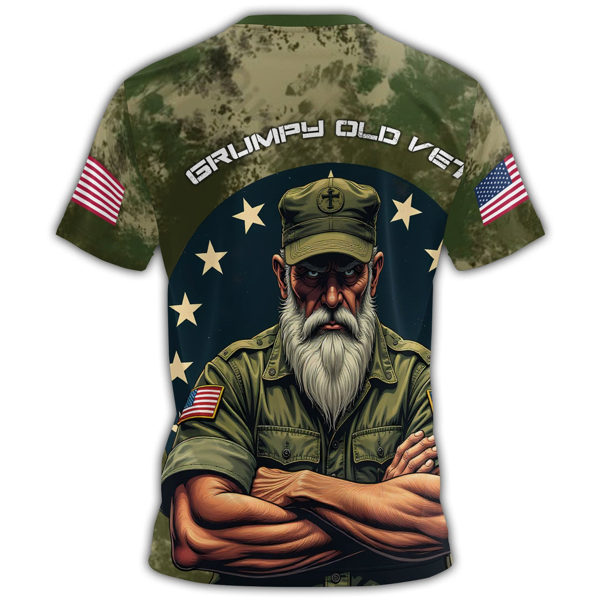 Grumpy Old Vet I Do What I All-over Print T-Shirt product image 3