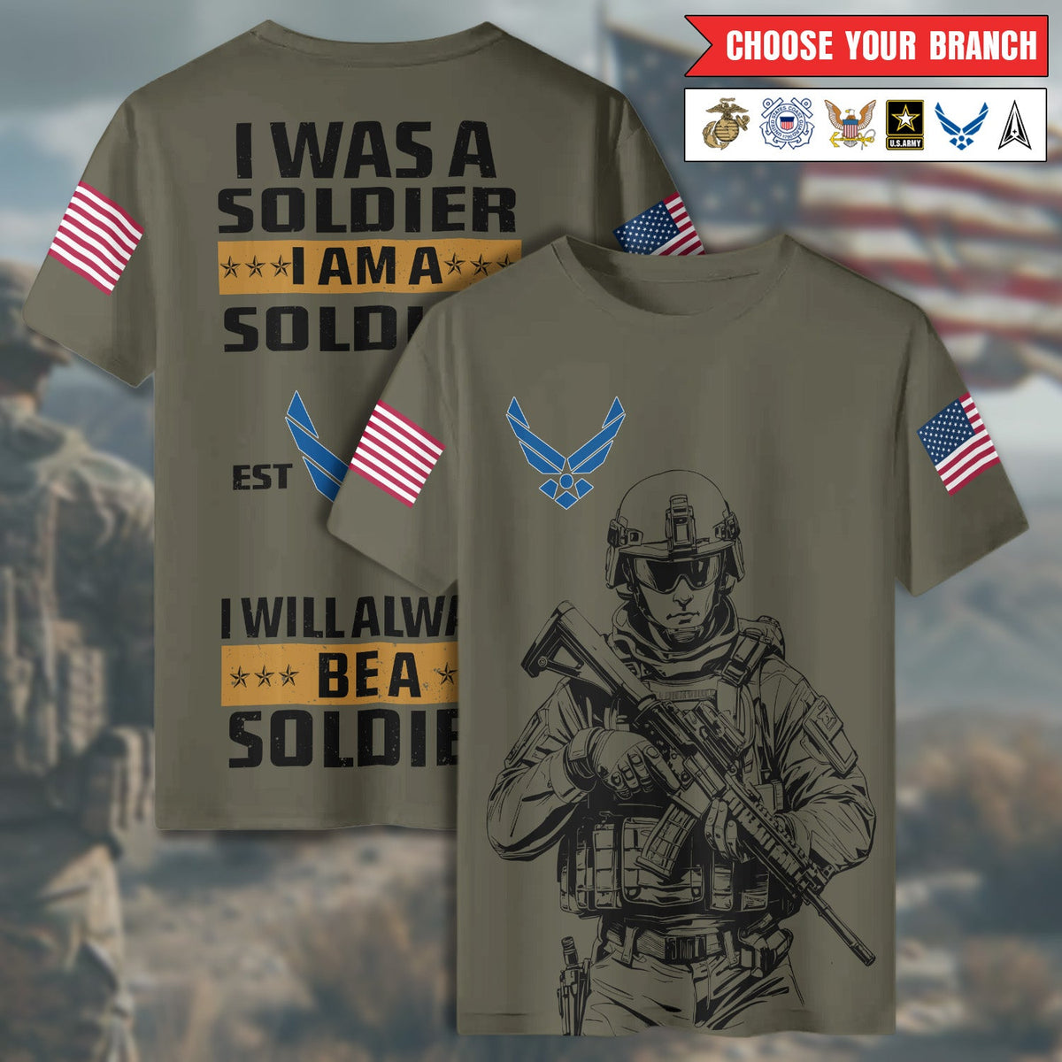 I Was a Soldier Will Always Be a All-over Print product image 10