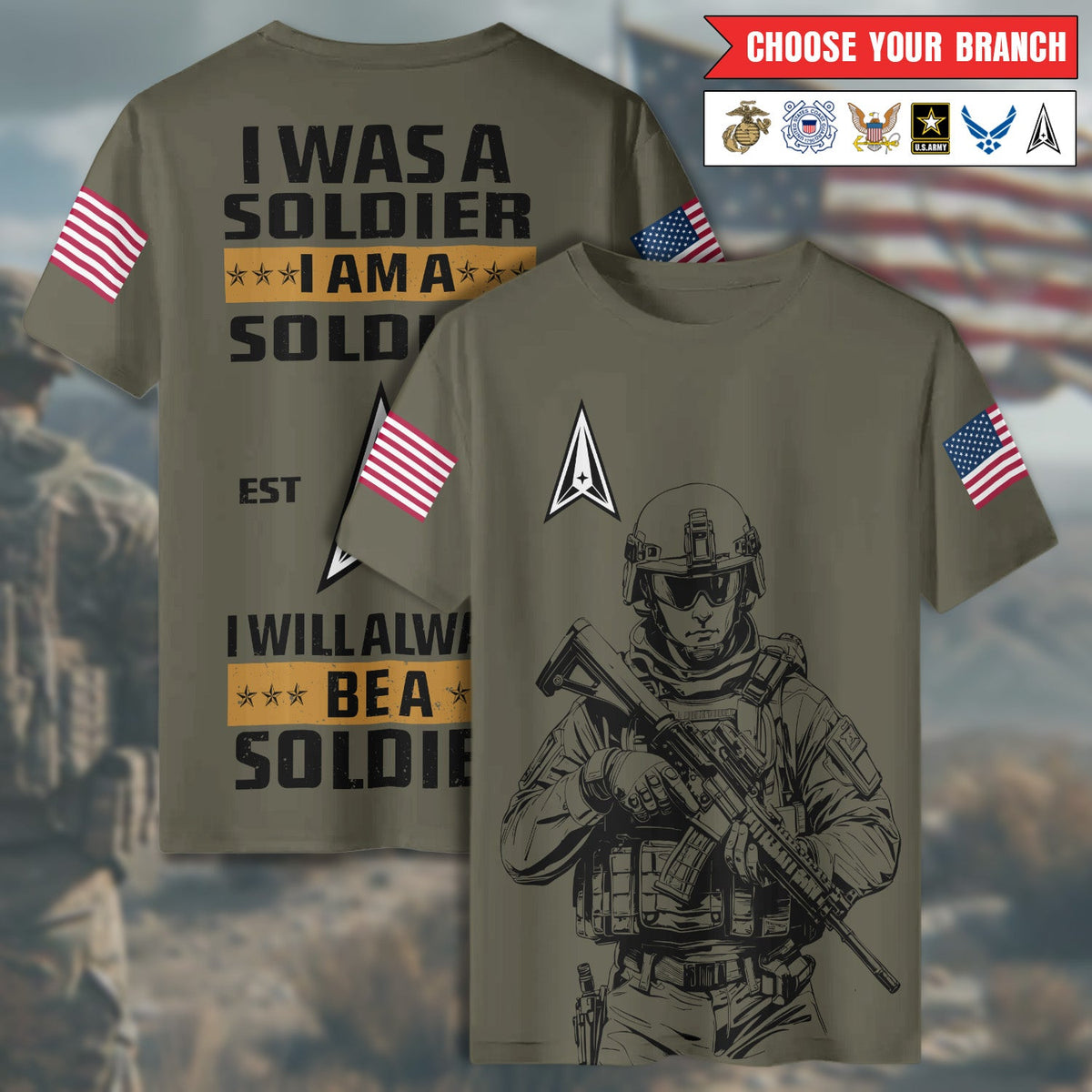 I Was a Soldier Will Always Be a All-over Print product image 11
