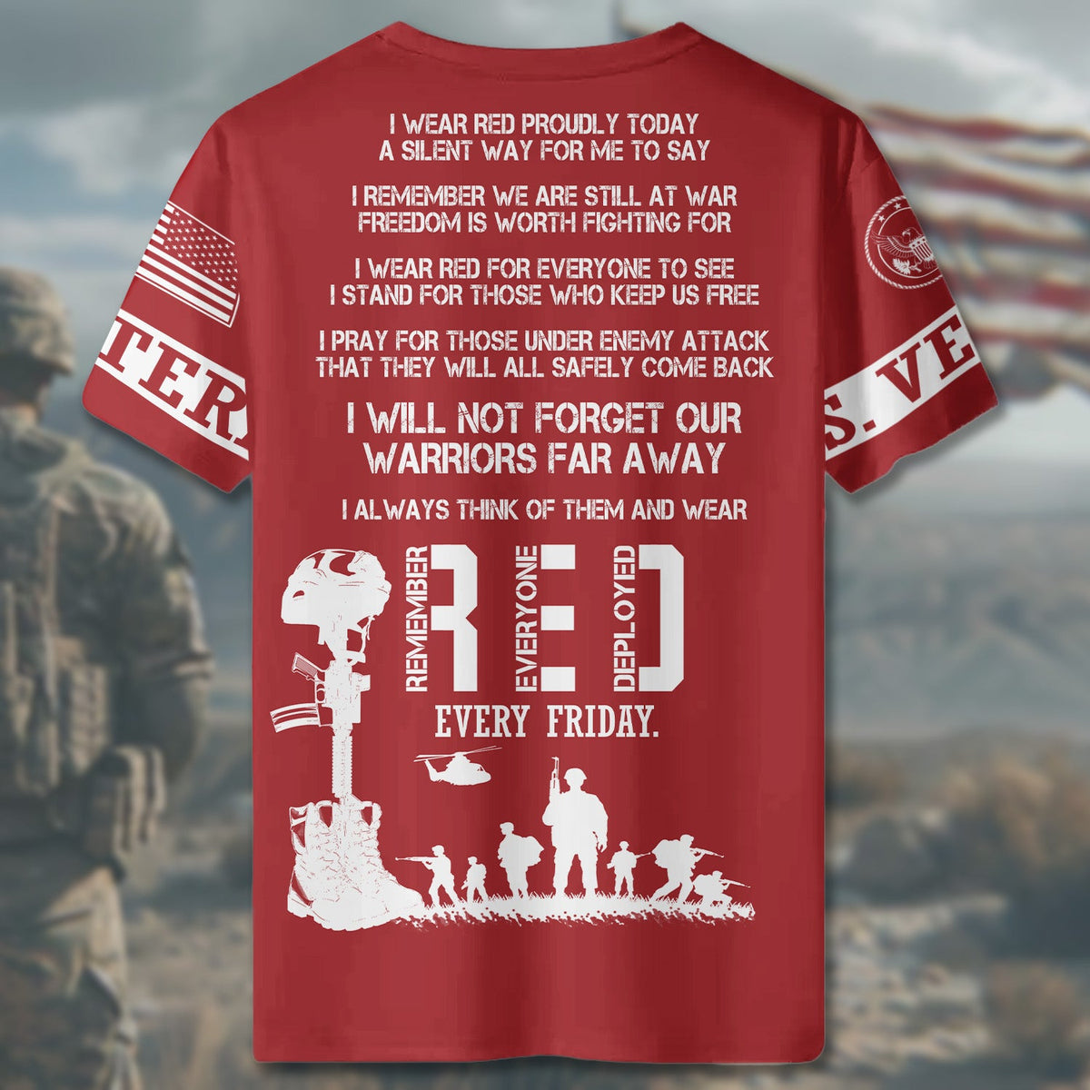 RED Fridays Until They All All-over Print T-Shirt product image 5