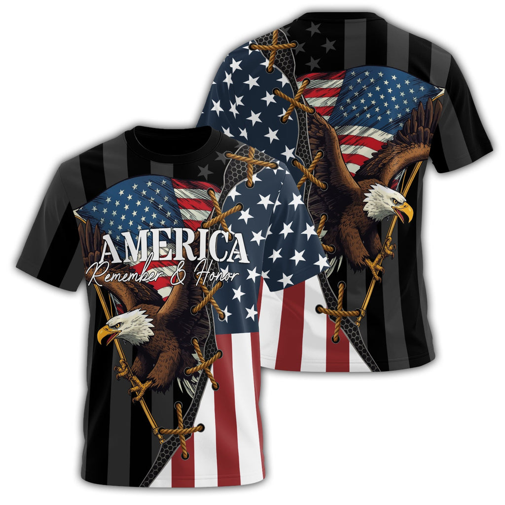 America Remember Honor All-over Print T-Shirt product image 2