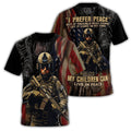I Prefer Peace If Trouble All-over Print T-Shirt product image 1
