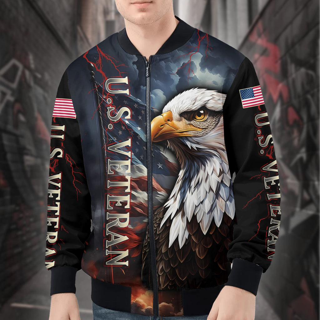 Freedom Earned All-over Print Bomber Jacket product image 2