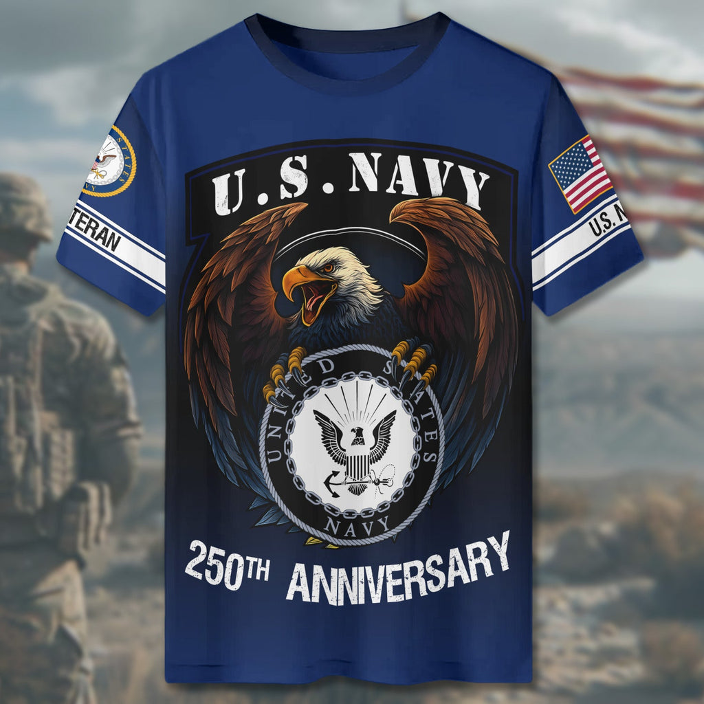 U.S. Navy 250th Anniversary All-over Print T-Shirt product image 4
