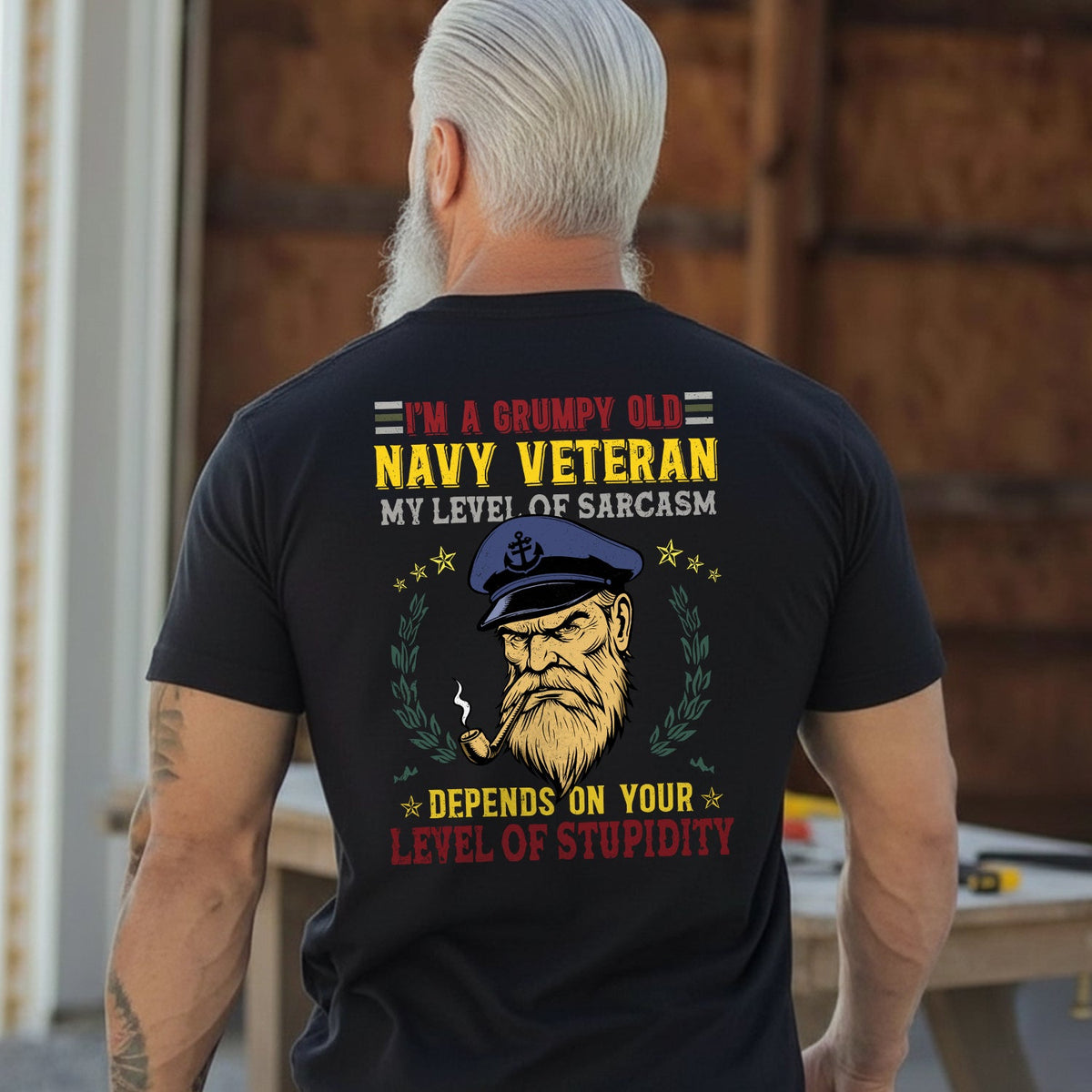 I'm a Grumpy Old Navy Veteran My Level of Sarcasm Depends product image 2