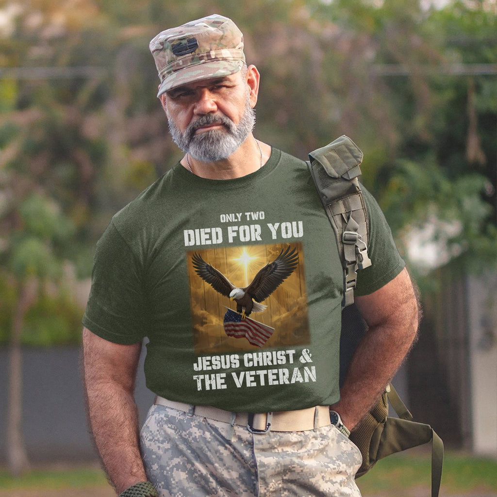 Only Two Died for You Jesus Christ and The Veteran T-Shirt product image 17