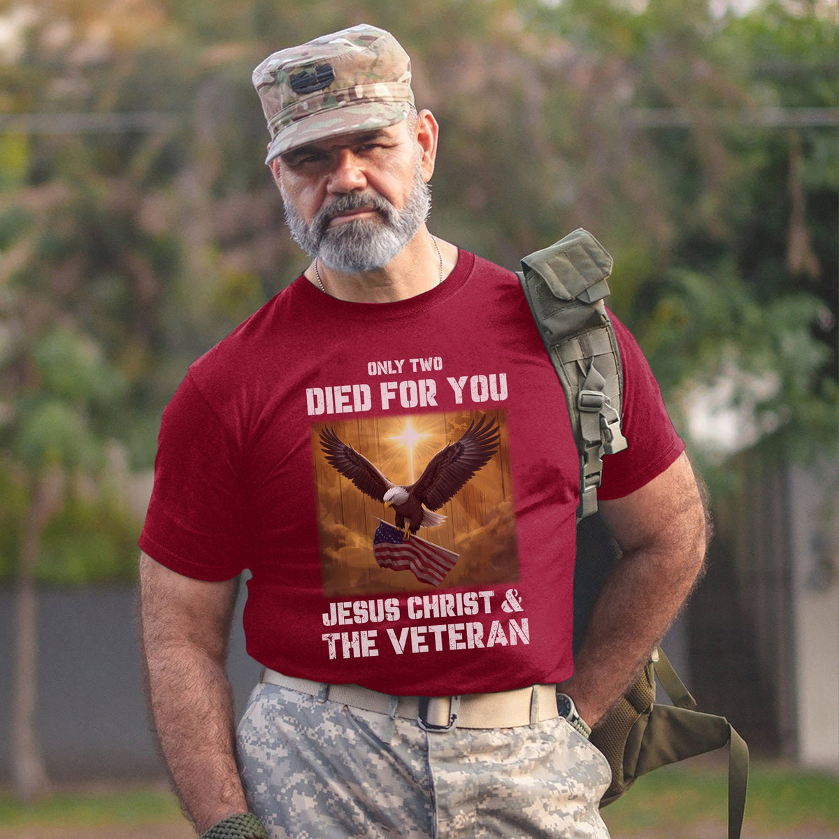 Only Two Died for You Jesus Christ and The Veteran T-Shirt product image 9