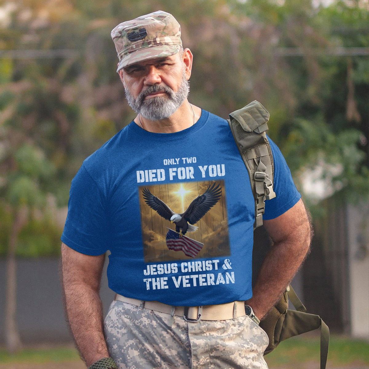 Only Two Died for You Jesus Christ and The Veteran T-Shirt product image 10