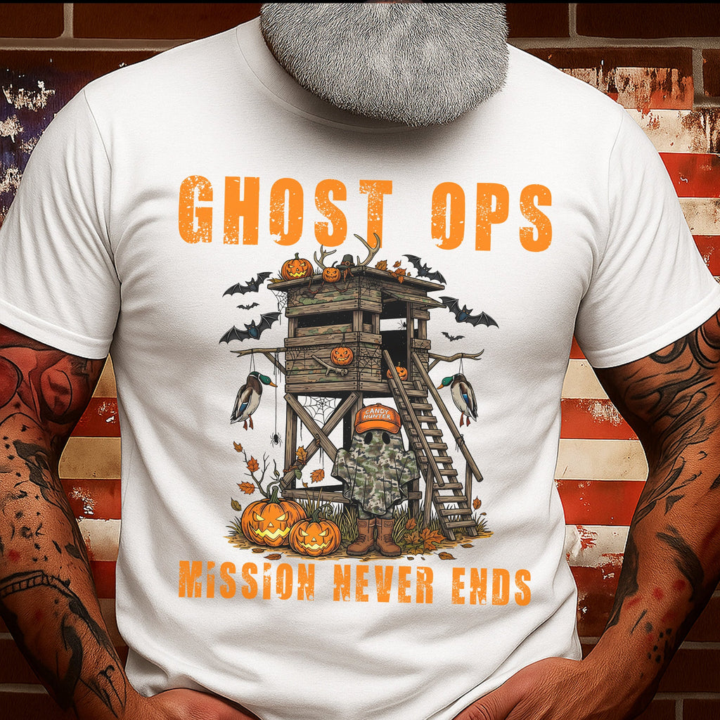 Ghost Ops Mission Never Ends Veteran T-Shirt product image 6