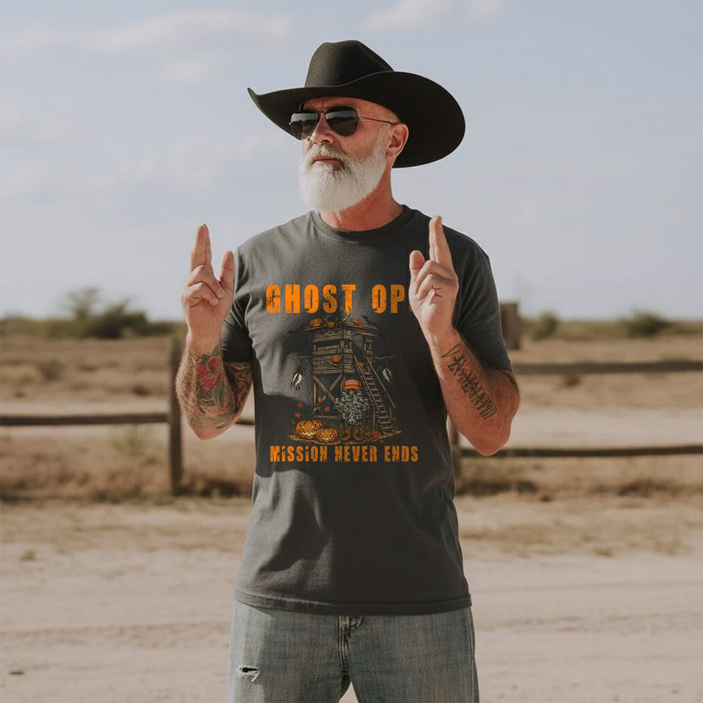 Ghost Ops Mission Never Ends Veteran T-Shirt product image 4