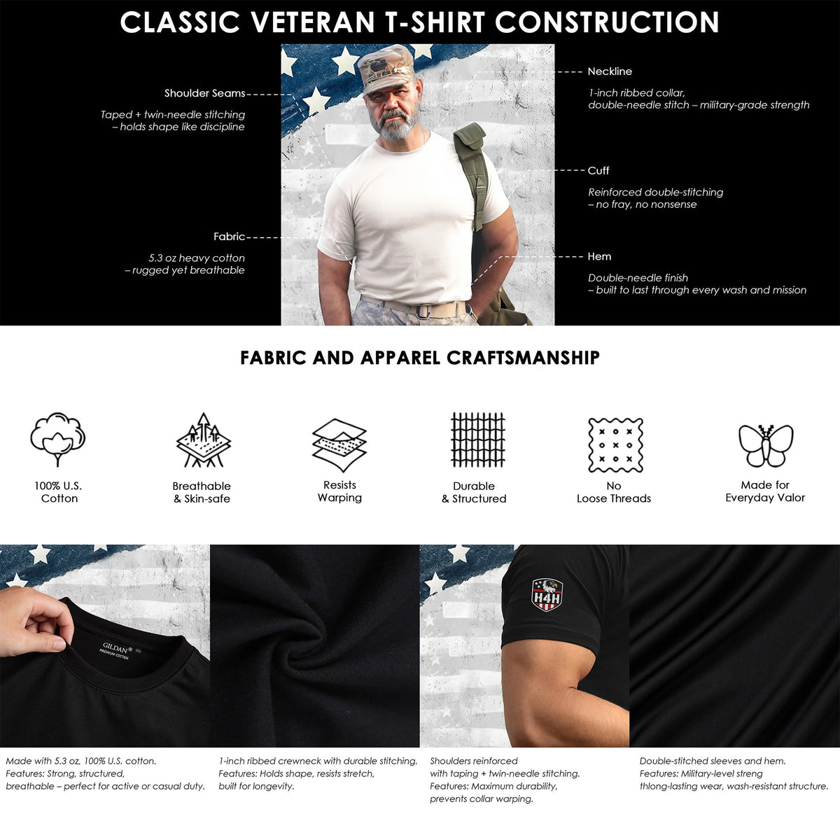 Ghost Ops Mission Never Ends Veteran T-Shirt product image 8