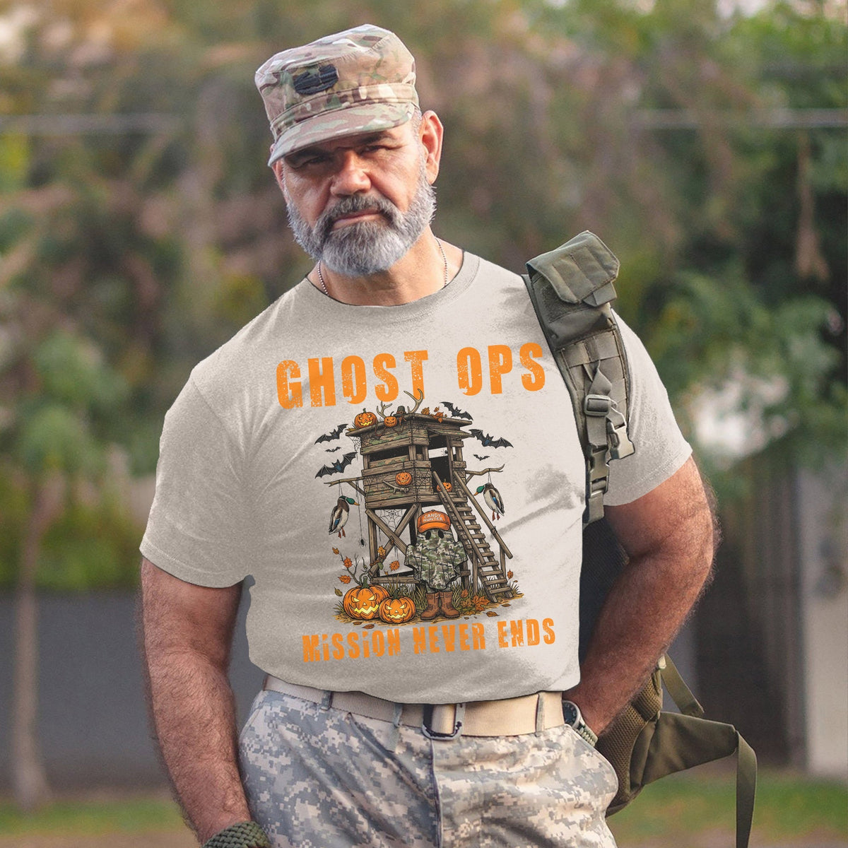 Ghost Ops Mission Never Ends Veteran T-Shirt product image 15