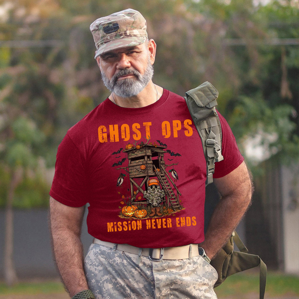 Ghost Ops Mission Never Ends Veteran T-Shirt product image 11