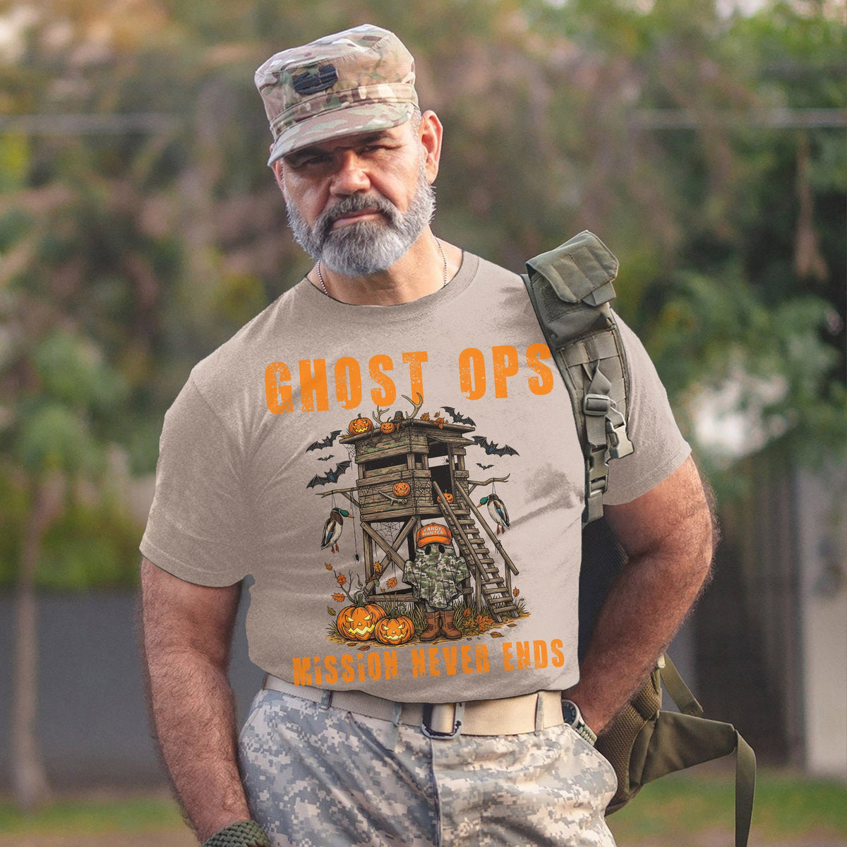 Ghost Ops Mission Never Ends Veteran T-Shirt product image 14