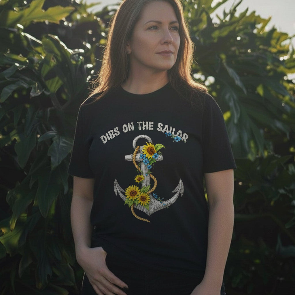 Dibs on the Sailor Sunflower Anchor US T-Shirt product image 2