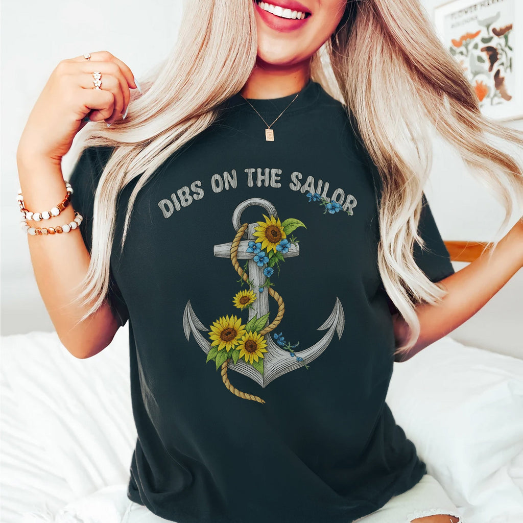 Dibs on the Sailor Sunflower Anchor US T-Shirt product image 9