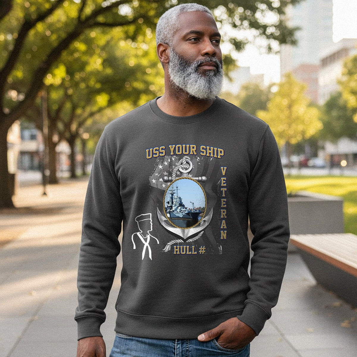 US Navy USS Your Ship Personalized Sweatshirt product image 4
