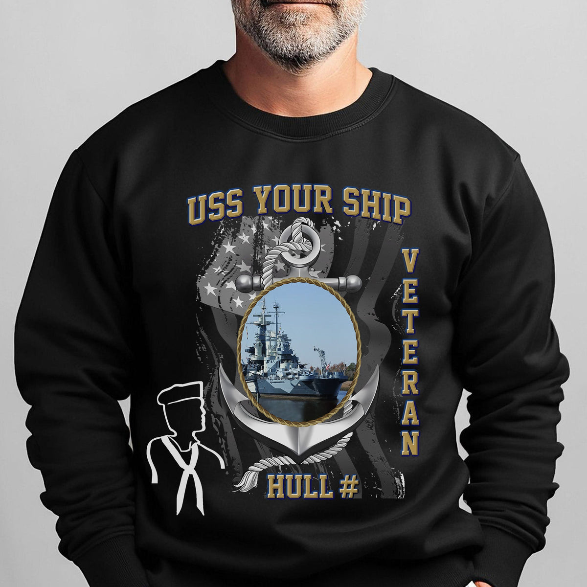 US Navy USS Your Ship Personalized Sweatshirt product image 5