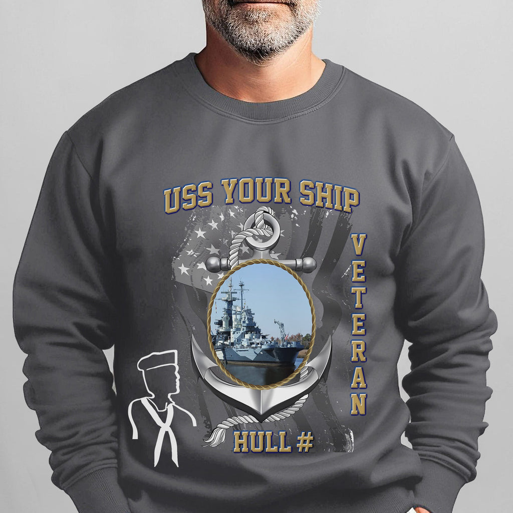 US Navy USS Your Ship Personalized Sweatshirt product image 13