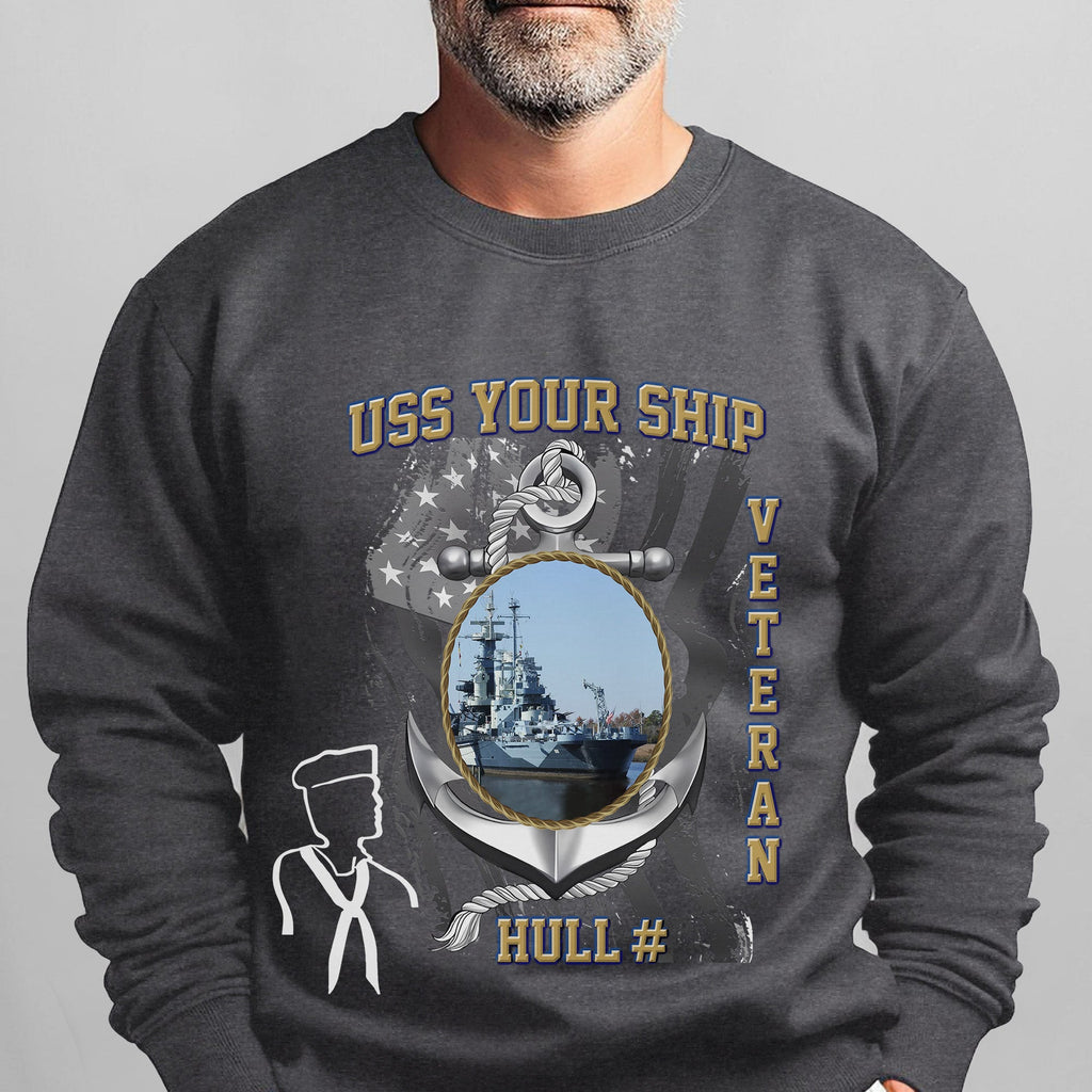 US Navy USS Your Ship Personalized Sweatshirt product image 11