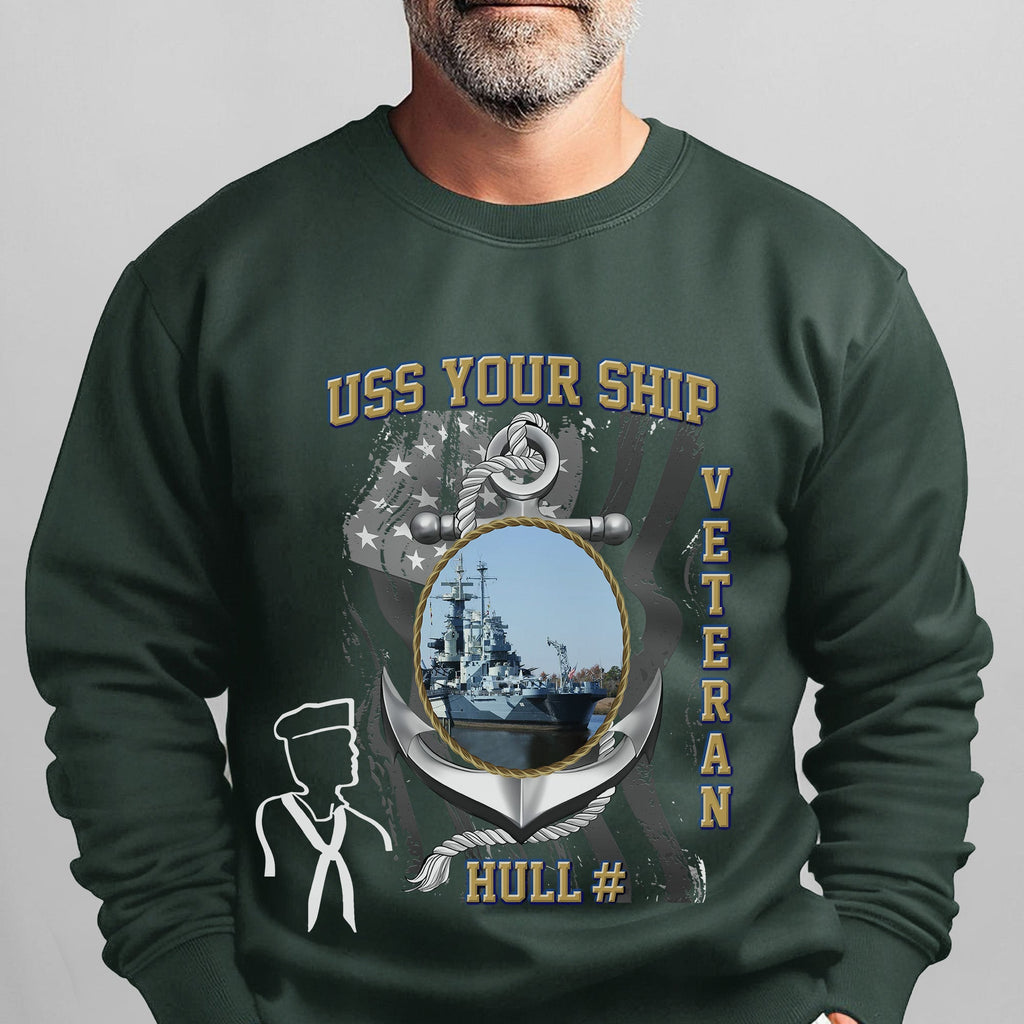 US Navy USS Your Ship Personalized Sweatshirt product image 7