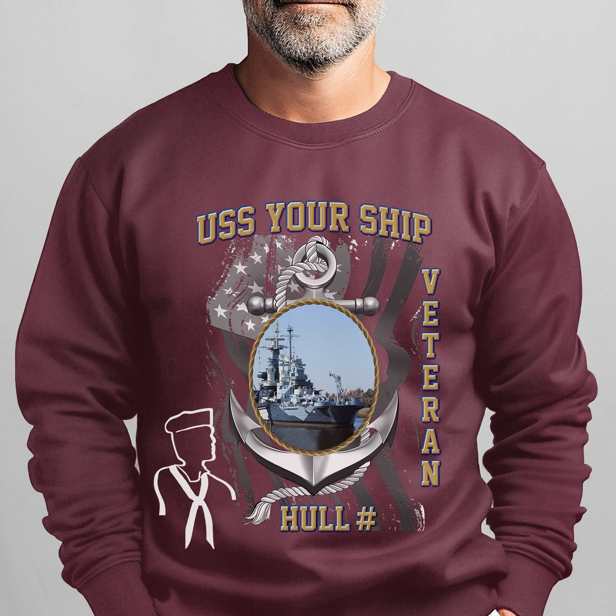 US Navy USS Your Ship Personalized Sweatshirt product image 10