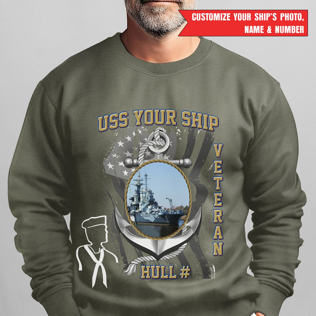 US Navy USS Your Ship Personalized Sweatshirt product image 6